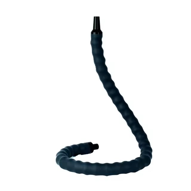 Omana Lazy Shisha Pipe Hands Free Hookah Hose Handle Soft Flexible Curved Mouth Tip Free Your Hands Play Games and Smoking Sheesha Accessories Gaming Driving Bars Cafe Gatherings (Black)
