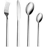 Cutlery Set, 32 Piece Stainless Steel Flatware Set Including Knives Forks Spoons Teaspoons Cutlery Set for 8 People, Mirror Polish Finish, Dishwasher Safe, Multipurpose Use for Home Restaurant Hotel