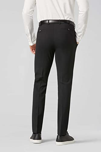 MEYER Hosen Business Chino Roma 9-344 - modern fit, hochwertige & Bequeme Wollhose, Schwarz (09), 58