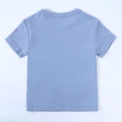Image of Kids Tales Little Boys Girls Solid Color Short Sleeve Pullover T-Shirt