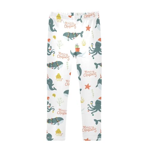 Girls Leggings Cute Whale Octopus Dolphin Fish Jellyfish Toddler Girls Clothes Leggings for Girls Toddler Girls Leggings 3-4T