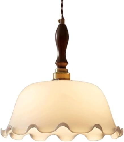 Modern Nordic White Milk Glass Farmhouse Pendant Light Mid Century