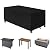 WOMACO Patio Rectangular Fire Pit Cover Waterproof Outdoor Fireplace Cover Heavy Duty Rectangle Fire Table Firepit Cover - 48 x 30 x 24 inches, Black