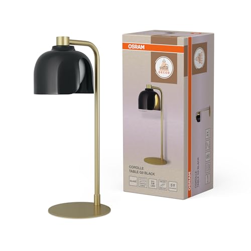 OSRAM Lampada da tavolo DECOR Corolle G9 Nera Retrò