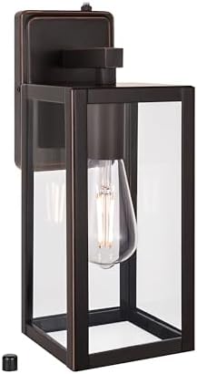 YoonLIT Dusk to Dawn Outdoor Wall Lantern, Front Porch Lights Anti-Rust, Exterior Waterproof Wall Sconce Fixtures for Patio, Doorway, Garage, Oil Rubbed Bronze, 1-Pack