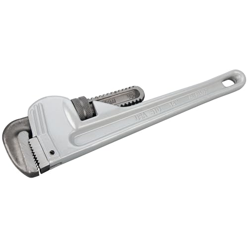 Image of Performance Tool W2114 14 in. Aluminum Pipe Wrench | Precision milled drop forged steel jaws. Strong and lightweight handle. Designed for plumbing
