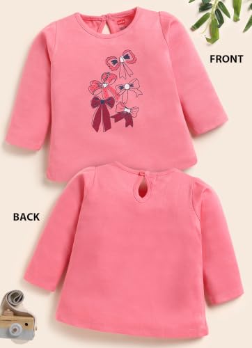 Image of LuvLap Baby Girls 100% Cotton Full Sleeve Girls Top Pack of 4