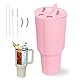 KunpengZen Stanley Cup Zubehör 2 in 1 Silikon Innenbecher Separator – Doppelter Getränketrenner mit Deckel, Auslaufsichere Auskleidung für 40oz Becher –Zubehör Separator Stanley Cup Trenner