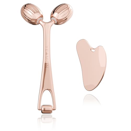 Design originale, costruito per il comfort: il nostro set massaggiatore viso è stato creato con una struttura ergonomica unica che si adatta perfettamente alla mano. Lo strumento per scolpire il viso consente un rotolamento fluido sia per la cura personale che per risultati professionali a casa.