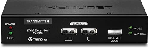 Kit d'extension KVM VGA USB TRENDnet TK-EX4 pour controle de PC a distance de 100m