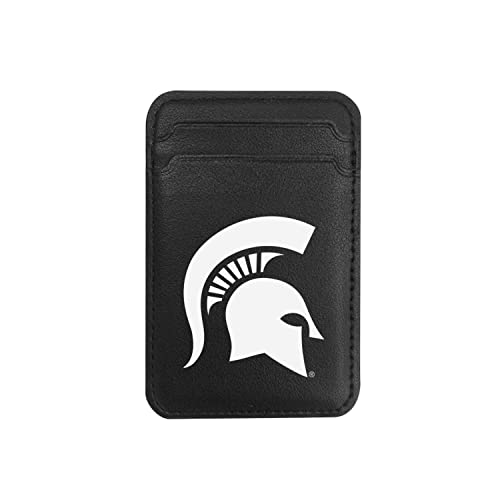 OTM Essentials Michigan State University Magsafe Faux Leather Phone Wallet Sleeves Sleek Magnetic Phone Wallet Case Lightweight Magsafe Accessories for iPhone 12 or Up Classic