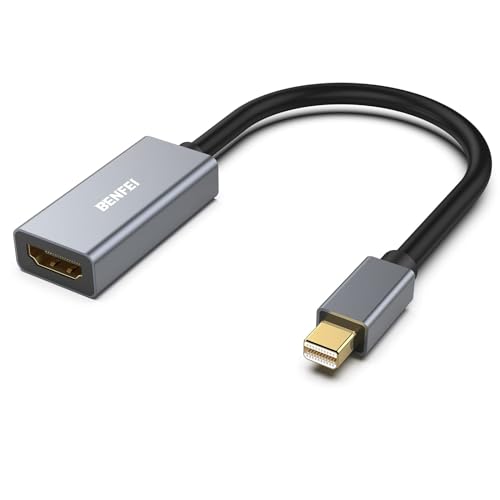 BENFEI Mini DisplayPort to HDMI Adapter 4K, Thunderbolt 2 to HDMI Adapter Compatible for MacBook Air/Pro, Microsoft Surface Pro/Dock, Monitor, Projector[Gold-Plated Connectors& Aluminium Shell] by BENFEI - Used condition - US$8.42