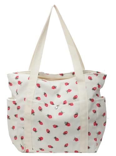 Bolso Tote Mujer Kawaii de Pana con Múltiples Bolsillos miniatura 1