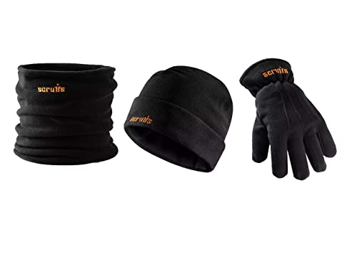 Scruffs Winter Essentials Pack & T50304 Cotton Adjustable Clip Belt Black One Size