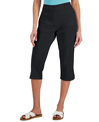 Karen S Women's Petite Comfort-Waist Capri Pants Black Deep 8P