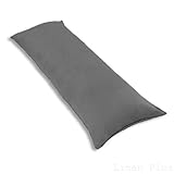 Linen Plus 1 Piece Gray Body Pillow Cover Case Soft Micro Suede New 20