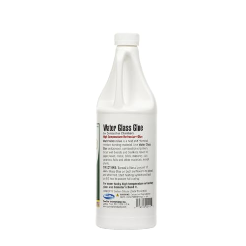 ComStar Water Glass Glue, High Temperature Combustion Chamber Glue, Super Strong Adhesive for Boilers & Furnaces, Heat & Chemical Resistant, Repairs & Sets Refractory Chambers, 1 Quart (40-410) - Thumbnail 3