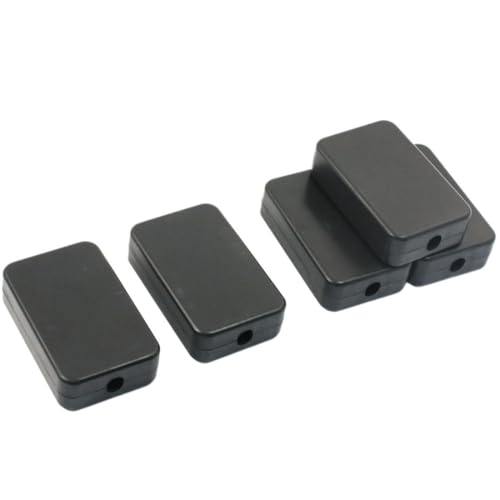 TOP-VIGOR 55x35x15mm Waterproof Electrical Junction Box, ABS Plastic Project Boxes with Screws for DIY Electronics Projects, Indoor Power Module Case, Instrument Case Box, Black