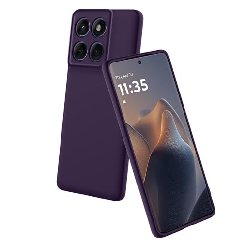 Image of Back Cover Compatible with Motorola Moto Edge 70 5G | Full Camera Protection | Premium Liquid Silicon Case | Flexible Bumper Case for Motorola Moto Edge 70 5G (Purple)