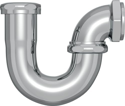 PROFLO PFSTB100 4-7/8" Brass Sink Trap with Ground Joint (1-1/2" X 1-1/2" Connections) - Chrome