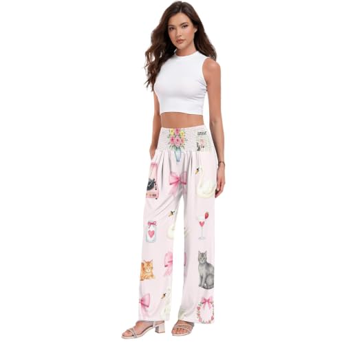 Pantalon long décontracté pour femme FRODOTGV avec imprimé
