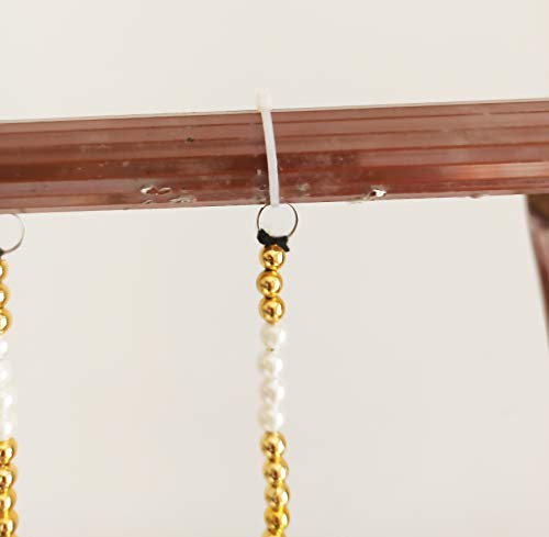 Beads Solid Sheer Curtain for Door Wooden Hanging String - 6 Ft, Multi Color, 30-String