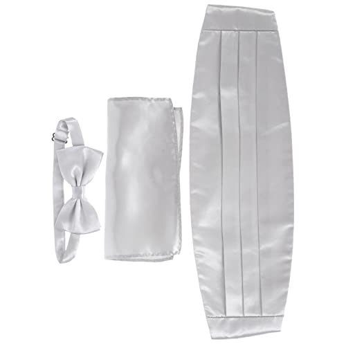 Set de pajarita y fajín de seda para hombre