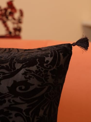 Image of Luxe Royale Velvet Jacquard Cushion Cover - Pack of 1