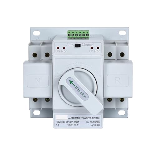 Interrupteur de transfert automatique double puissance MCB 2P 63A inverseur de source