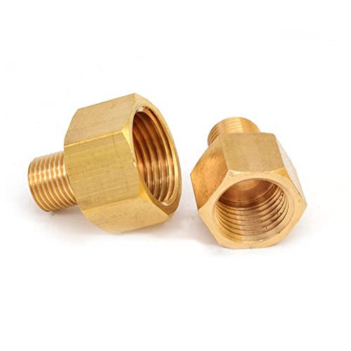 Conector de latón roscado macho a hembra de 1/2 pulgada para tuberías 4