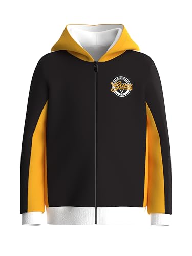 GUESS boys Eco Fleece Contrast Hooded Sweatshirt