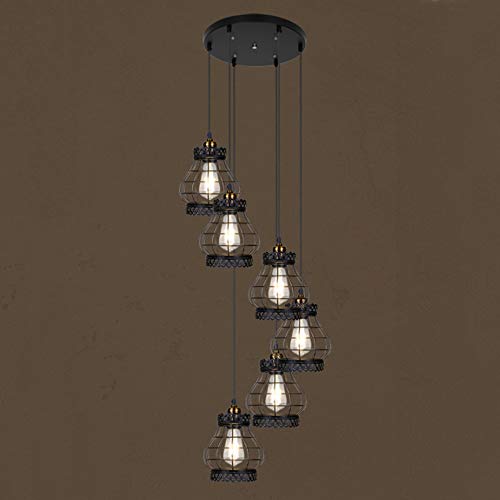 Lustre grand pendentif pour résoudre le manque de lumière des escaliers en duplex