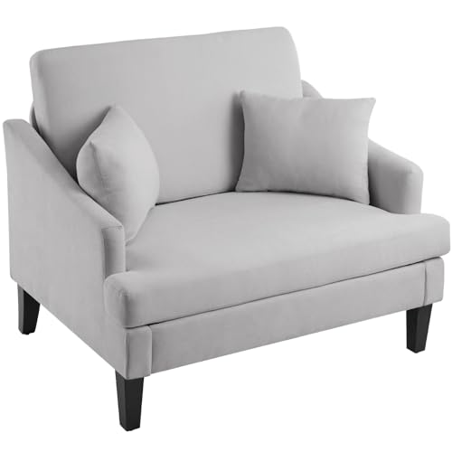 Sillón moderno gris de una plaza con cojines miniatura 1