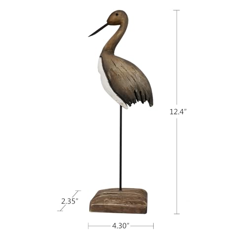 Estatua de Madera de Grulla para Decoración Náutica miniatura 2