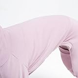 ESCCBOO Kuscheliger Baumwoll-Einteiler für italienische Windhunde, Whippets, superweicher, Warmer Schlafanzug und Overall (Größe XL, Violett)