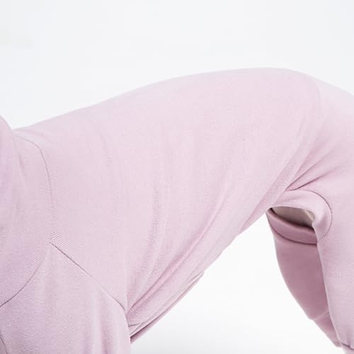 ESCCBOO Kuscheliger Baumwoll-Einteiler für italienische Windhunde, Whippets, superweicher, Warmer Schlafanzug und Overall (Größe XL, Violett)