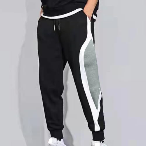 Mens Casual Joggers Pants Drawstring Chino Cargo Pants Hiking Outdoor Track Jogging Sweatpants Summer Patchwork Pants3
