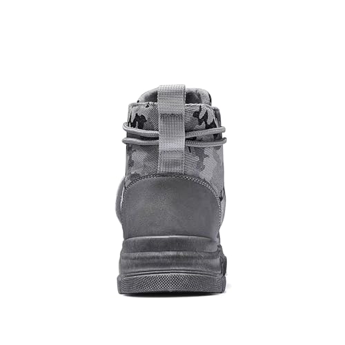 TERBOFIN Tactical Military Boots for Men Comfort Combat Boots Lightweight Camouflage Mid-top Canvas Boots with Soft Out-sole for Casual Work Walking3