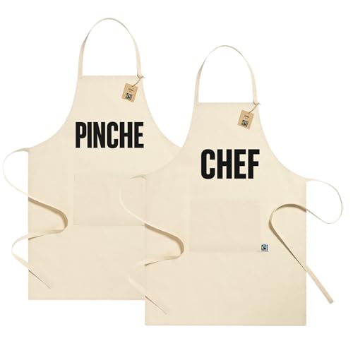 Juego de Cocina Chef al Azar | Pack 2 Delantales (Chef y Pinche) + Reglas de Juego | Diversión, Risas y Competencias Culinarias