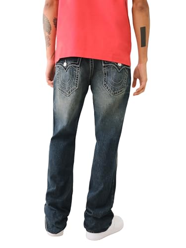 True Religion Men's Ricky Single Needle Flap Yellowstone 1/2"4