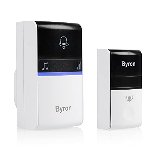 Sonnette sans fil Byron DBY-23412UK avec carillon portable 100m et 16 mélodies pour la maison