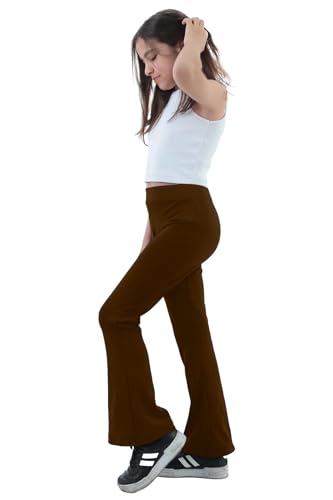 Pantalon d'école fille L S U noir coupe bootleg longue à taille élastique