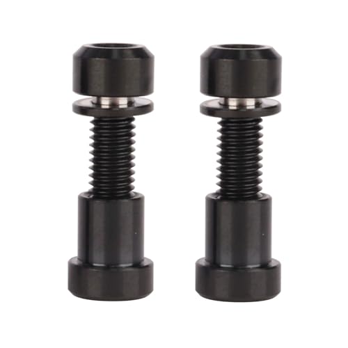 Image of Titanium Bolt M5x16 18 20mm with Washer Steerer Clamp Nut for Bicycle Stem Front Forking Lock Pack of 2 (Black, M5x18mm)