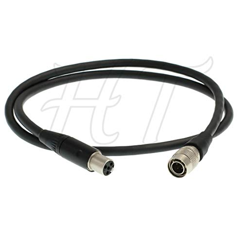 Cable de alimentación Hirose de 4 pines a Mini XLR antiinterferencias para TVLogic y Sony F55