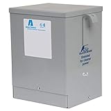 Acme Electric T253014S Dry-Type Distribution Transformer, 1 Phase, 5.00 kVA, 60 Hz, 240 x 480 Primary Volts, 4 Windings, Wall Mount, Steel, Gray