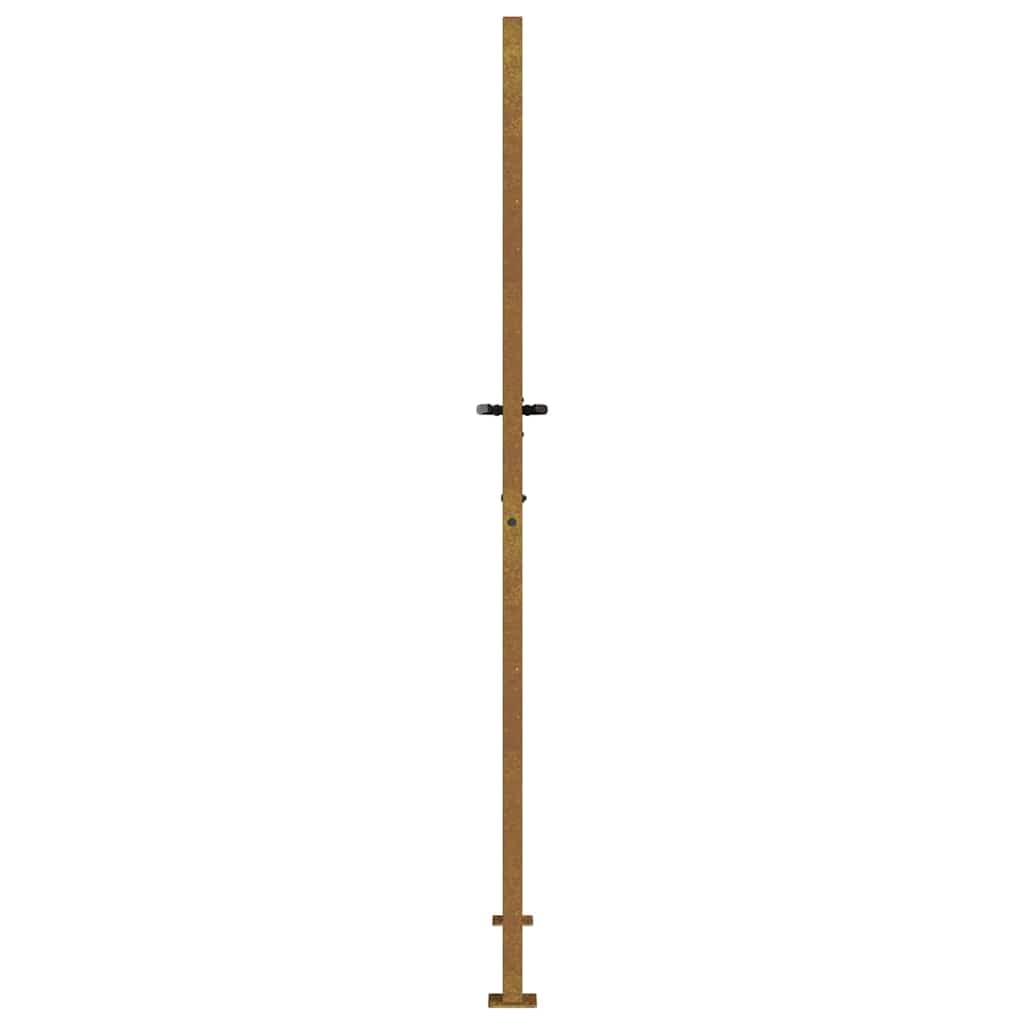 vidaXL Cancello da Giardino 100x200 cm in Acciaio Corten Design Erba, cancello, cancello in acciaio, cancello da esterno, cancello di sicurezza