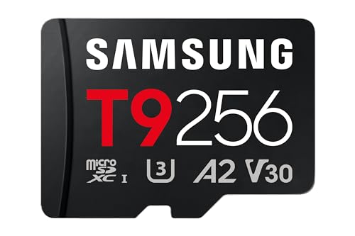 Image of Samsung T9 microSDXC, 256GB, 200 MB /s Read, 130 MB /s Write, Memory Card for Avid Gamers & Professional Creators, Compatible with Smartphone, Action Camera, Drone & Gaming Console (MB-MH256T /WW)