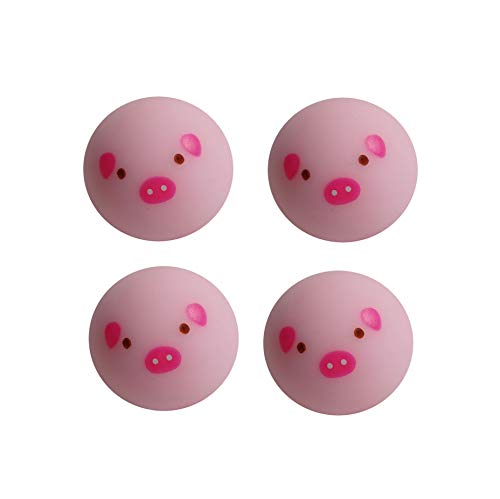 EYIIYE 4Pcs Ceiling Sticky Balls Decompress Stress Relief Balls Luminescent Squeeze Vent Ball Fluorescence Goo Ball Fun Toy for Kids and Adults (Little Pink Pig, 4PCS-1.57
