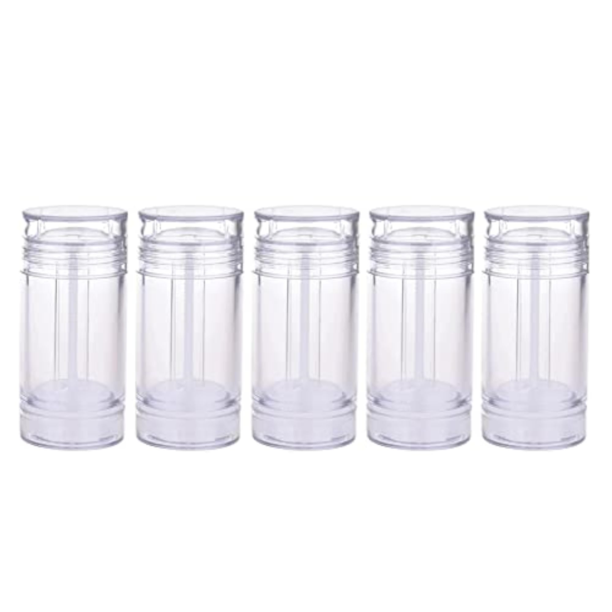 5 Packs Plastic Deodorant Containers, 1 Oz Refillable Tube