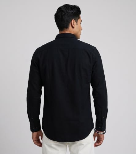Image of Amazon Brand - INKAST Men Solid Cotton Shirt | Casual Wear | Basic Essential Plain Everyday & Office Wear | Full Sleeve | Regular Fit